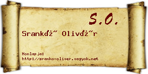 Srankó Olivér névjegykártya