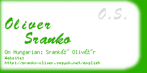 oliver sranko business card